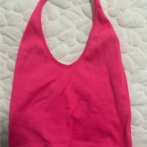Urban Outfitters Bright Pink Ribbed Top